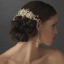 Stunning Gold & Pearl Bridal Hair Comb