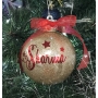 Personalised Glittered Christmas Baubles
