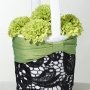 Green & Black Lace Flower Girl Basket