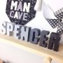 Grey Ombre Molded Kids Names - Room Decor