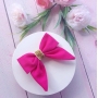 Hot Pink & Gold Sparkle Baby Bow Hair Clip or Headband