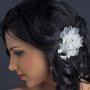 Ivory Organza Floral Lace Bridal Hair Flower