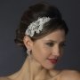 Ivory Side Accented Crystal Flower Headband