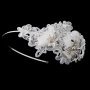 Ivory Side Accented Crystal Flower Headband