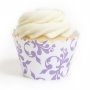 Lavender Filigree Cupcake Wrappers - Pack of 12