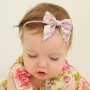 Lavender Floral Bow Headband or Clip