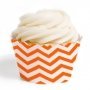 Orange Chevron Cupcake Wrappers - Pack of 12