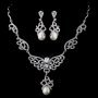 Ornamental Pearl & Rhinestone Necklace Set