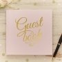Pale Pink & Gold Foil Wedding Guest Book