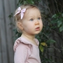 Pale Pink & Gold Sparkle Baby Bow Headband