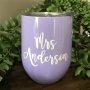 Lavender Personalised Insulated Wine Tumbler Cup 12oz