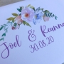 Personalised Lilac, Pink & Blue Floral Wedding Guest Book
