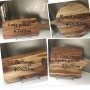 Floral Couple Personalised Timber Chopping Board