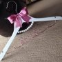 Audrey Pearl Coat Hanger With Bow Decoration