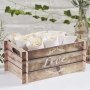 Wooden Effect Card Crate Reception Decoration