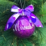 Personalised Glittered Christmas Baubles