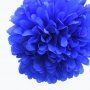 Royal Blue Mini Tissue Paper Pom Poms - Pack of 8