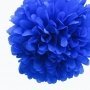Royal Blue Tissue Pom Poms - Pack of 4
