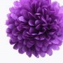Royal Purple Tissue Pom Poms - Pack of 4