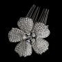 Silver Flower Comb