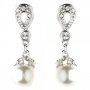 Ivory Pearl Drop Bridal Earrings