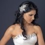 Unique Swirling Ivory Pearl & Rhinestone Bridal Clip