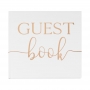 White & Rose Gold Foil Guest Book