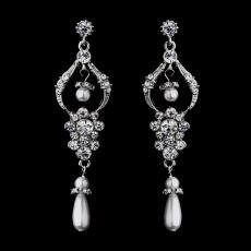 Antique Chandelier Earrings With White Pearls