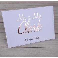 Classic Personalised Metallic Foil Wedding Guest Book