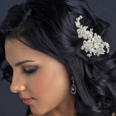Scattered Pearl & Rhinestone Floral Hair Comb
