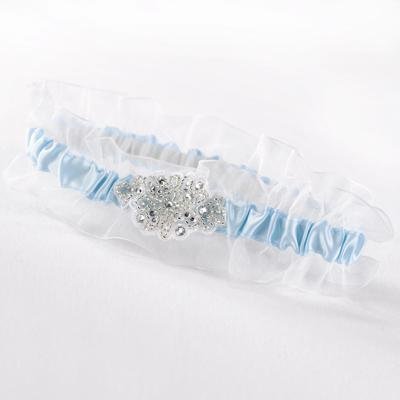 Blue Sparkle Wedding Garter - Your Something Blue